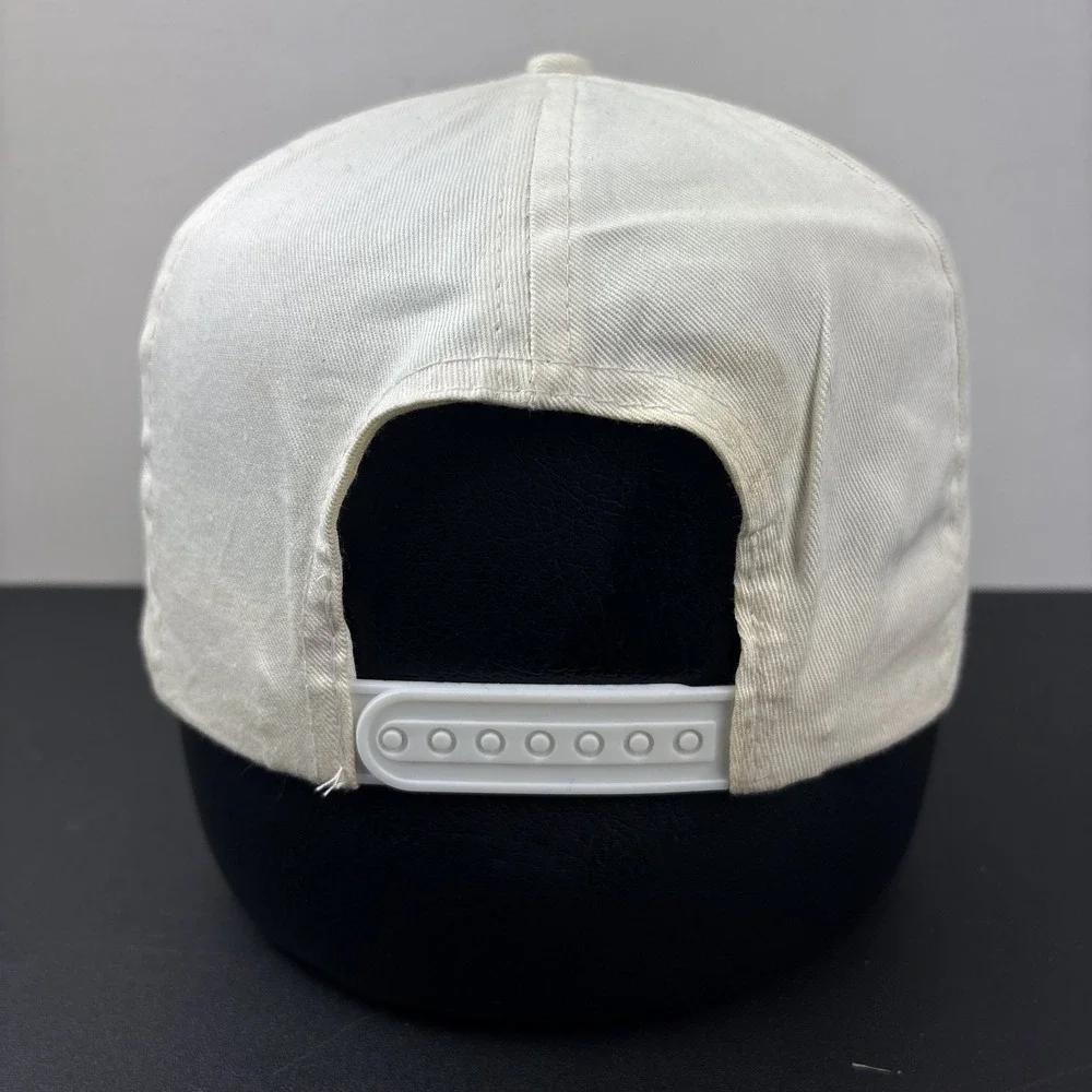 Vintage 80s 90s BC Lions Snapback Hat BC Place Stadium CFL White Black Cap